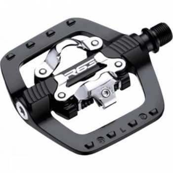 Pedali MTB Doppia Funzione SPD VP-R63 in Alluminio Nero, Leggeri e Resistenti - 1 - Pedali - 