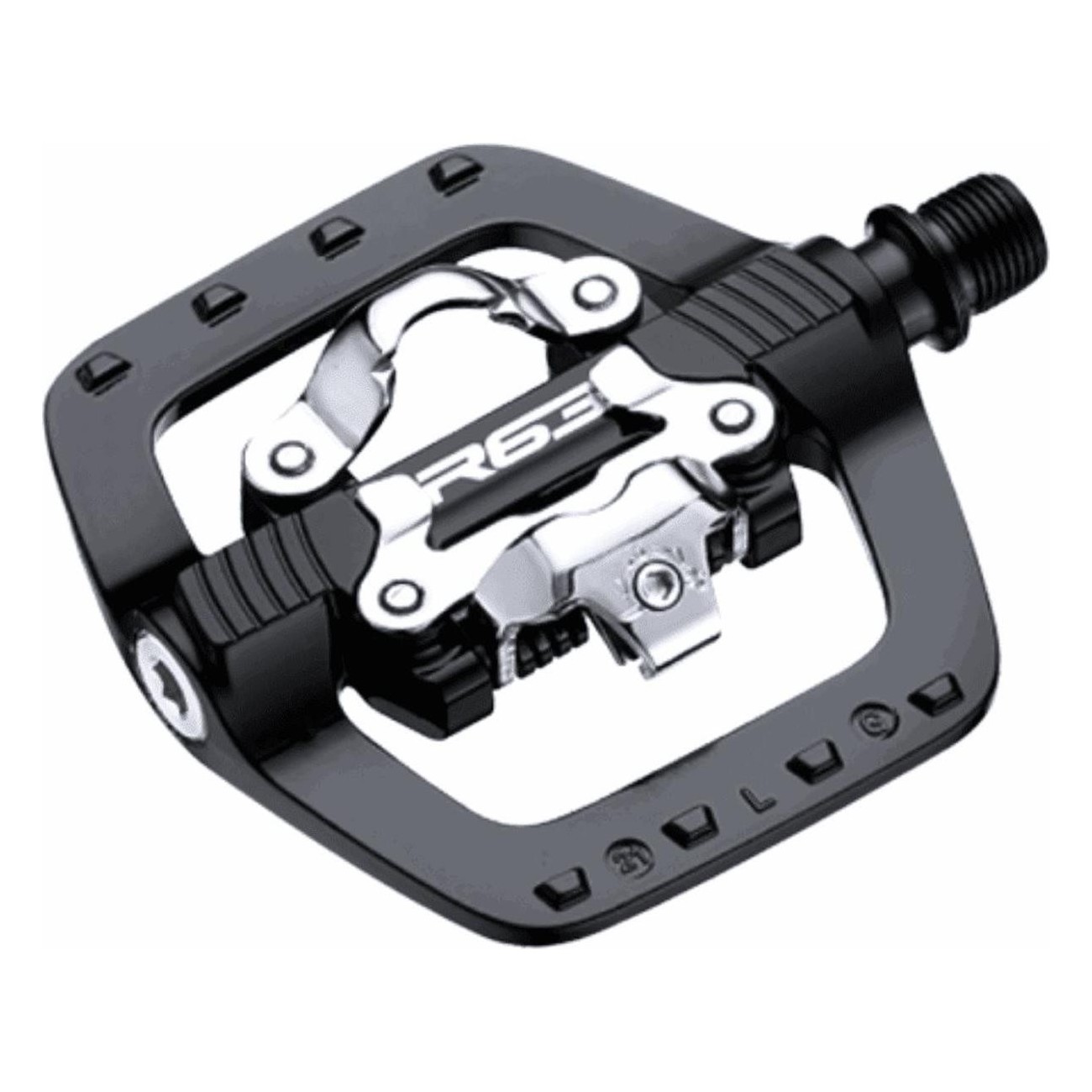 Pedali MTB Doppia Funzione SPD VP-R63 in Alluminio Nero, Leggeri e Resistenti - 1 - Pedali - 