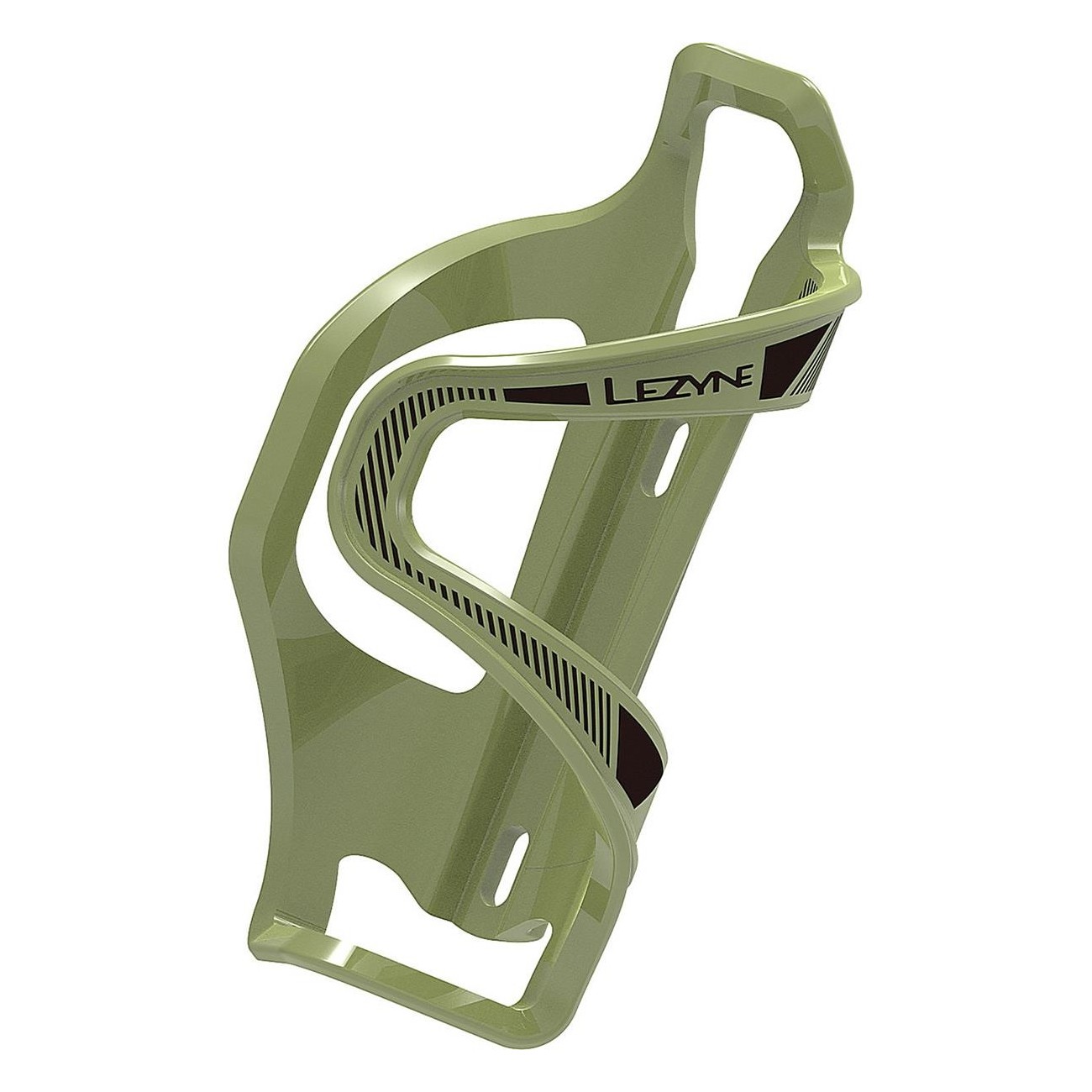 Portabotellas Lezyne Flow Cage SL-L Verde Army, Carga Lateral Optimizada - 1