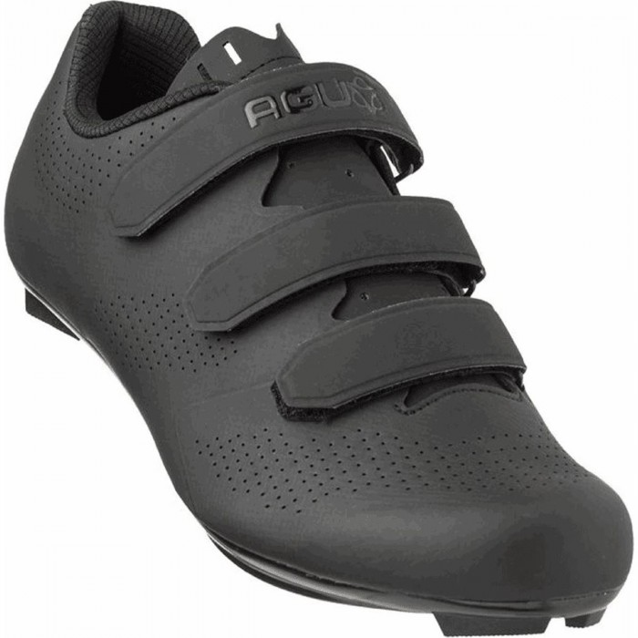 Zapatos Road R410 Unisex Negros, Suela de Nylon, Cierre de Velcro, Talla 45 - 1