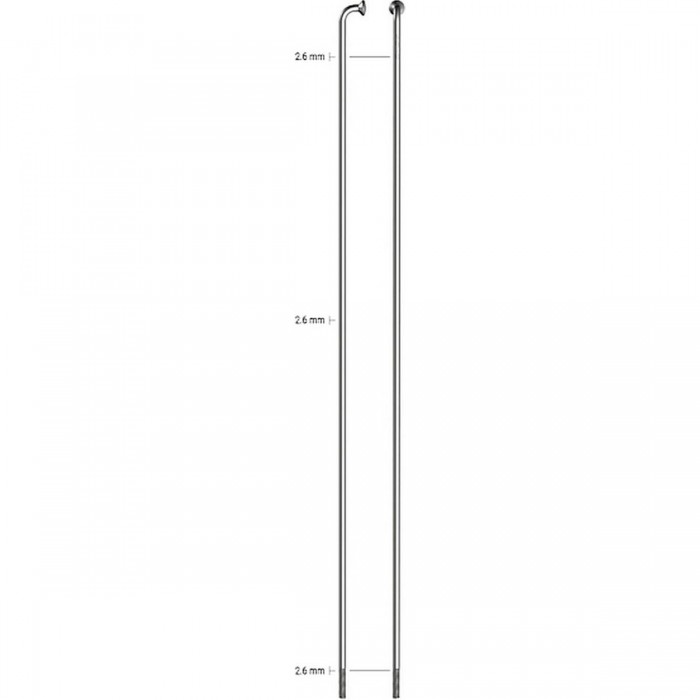 Raggi Leader Inox 2.6 mm J-Bend 210 mm Silver - Confezione da 4 Pezzi - 1 - Raggi - 