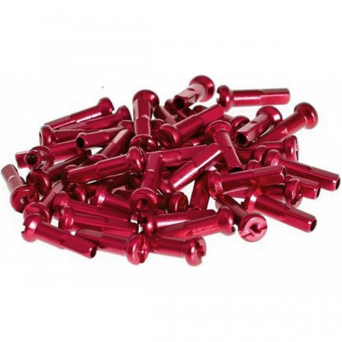 6061 T6 Alloy Nipples - 40 Pieces Set, Red Color, High Quality & Durability - 1