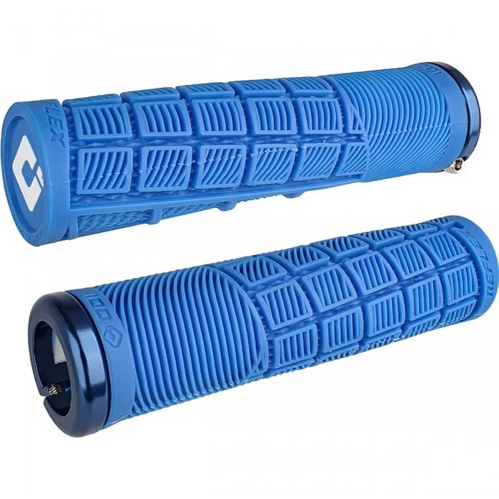 Impugnature Odi Grips Reflex V2.1 Lock-On Blu 135 mm con Morsetti - 1 - Manopole - 0711484195099