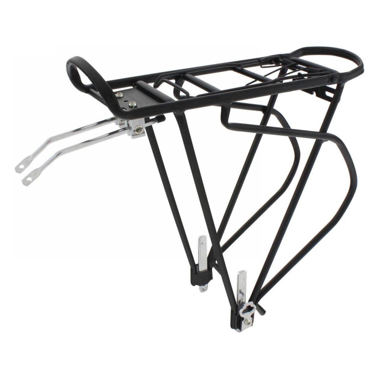 O-Stand Traveller AI Gepäckträger aus schwarzem Aluminium für 24-29 Zoll Fahrräder - 1