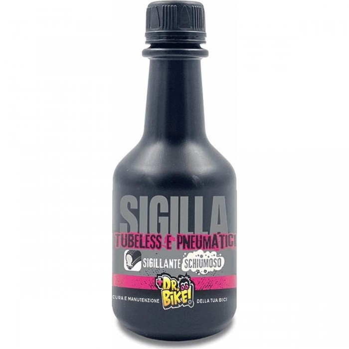 Dr.bike Sigillante Schiumoso 250ml - Ripara Fori Pneumatici fino a 5mm, Efficace fino a 6 Mesi - 1 - Lattice sigillante - 800558