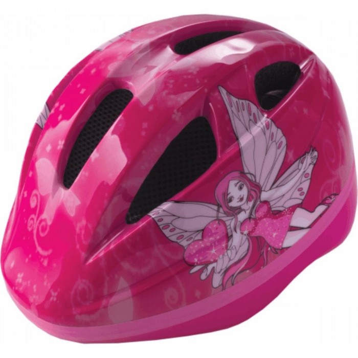 Pink Helmet for Girls with Fairy, Size S (52-56 cm), EN1078 Certified - 1