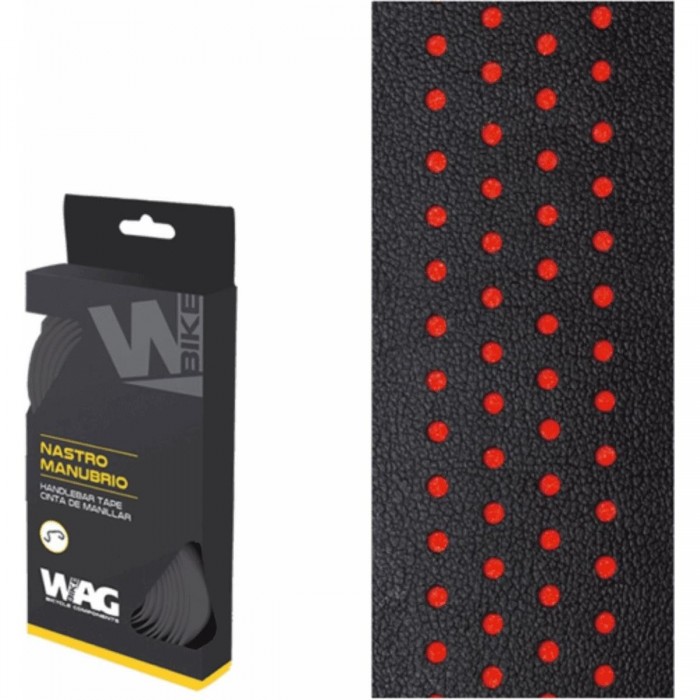 Nastro Manubrio Double Nero/Rosso 30mm con Tappi Inclusi - Personalizza e Migliora il Comfort della Tua Bicicletta - 1 - Nastri 