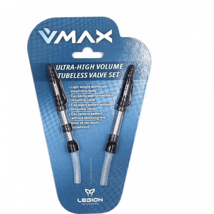 V-MAX Tubeless Valves Aluminum 29-37mm - Pack of 2 Pieces - 1