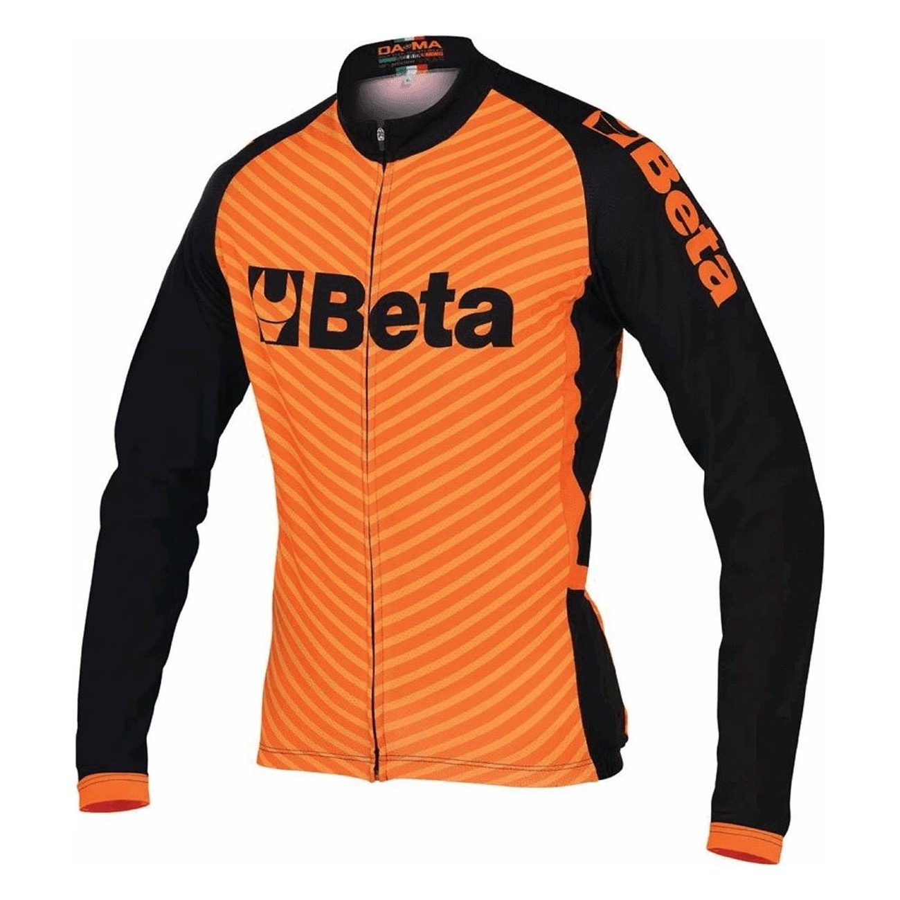 Orange Winter Cycling Jersey 2XL Breathable Long Sleeve with Pockets - Beta Line - 1