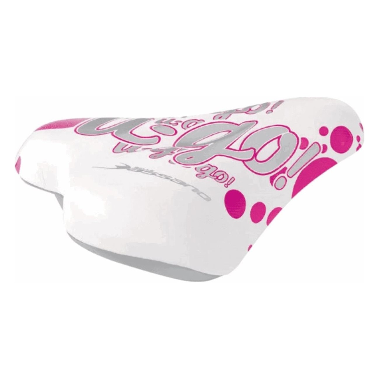 Sella per Bambina U-Go Bianco e Rosa 220x155 mm in Acciaio con Morsetto - 1 - Selle - 