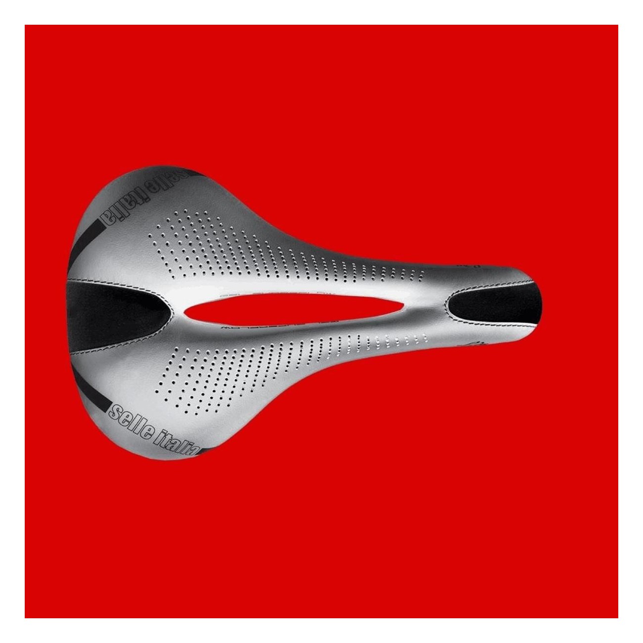 Selle Lady TM Gel Flow Blanche 135x262mm avec Rail en Manganèse, 300g - 1