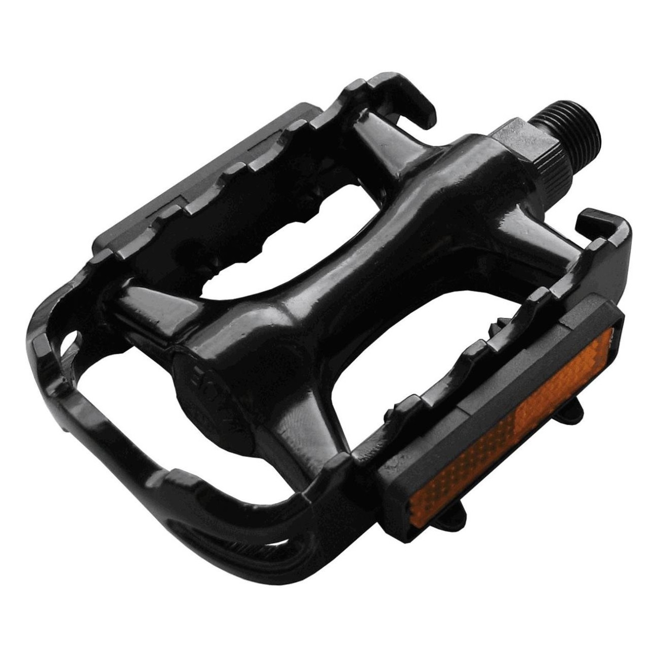 Black Aluminum MTB Pedals 106x66x26mm with Ball Bearings - Pack of 10 MVTEK - 1