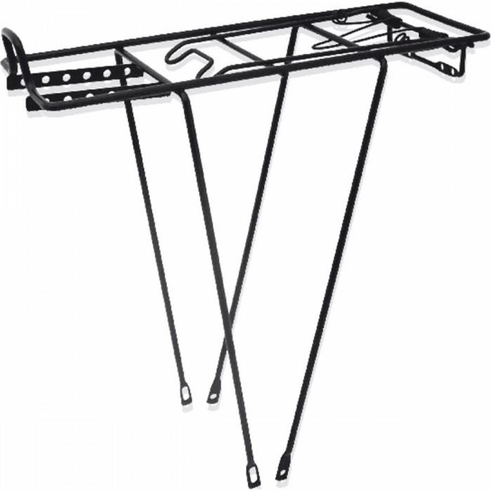 Adjustable Black Steel Rear Rack for 26/28 Inch City Bikes - 1