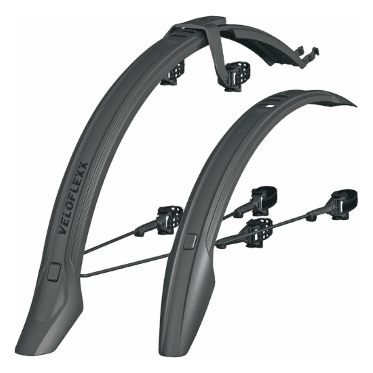 VeloFlexx 55 Black Mudguard Kit for Urban/City Bikes 26-28 Inches - 1