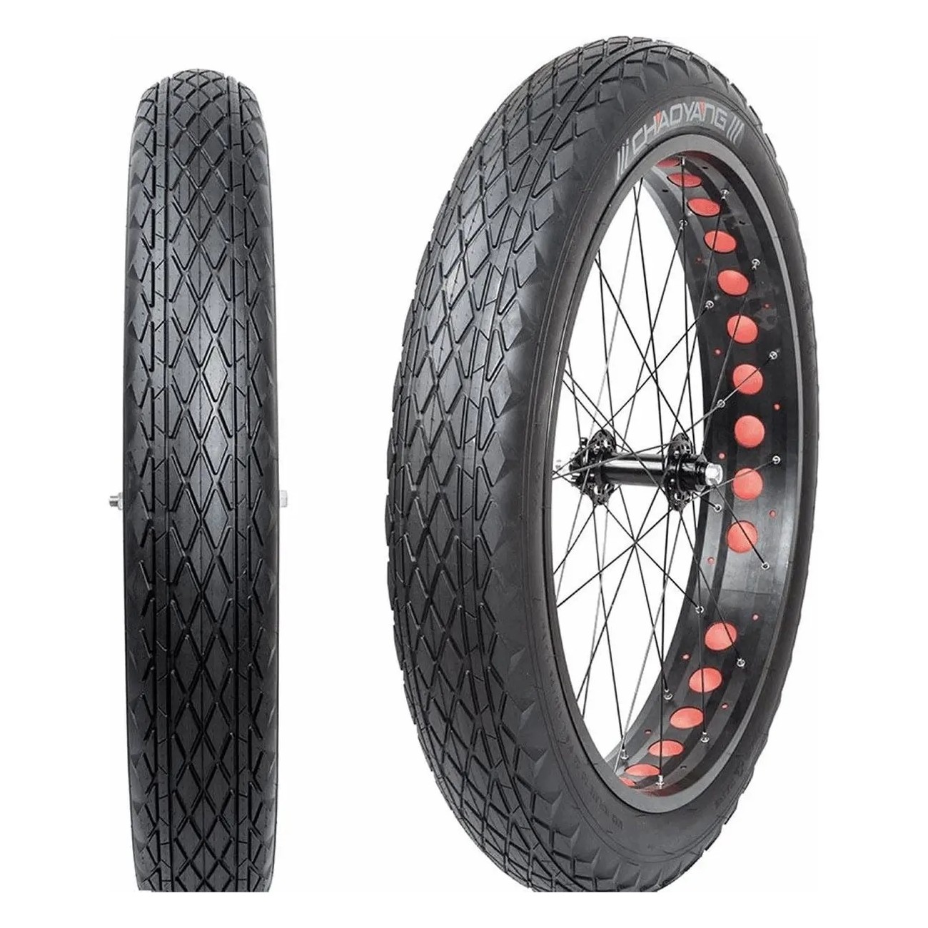 Copertone Fat Bike 26x4 Sand Storm 30TPI Tubetype Nero - CHAOYANG Plus Basic Line - 1 - Copertoni - 6927116112165