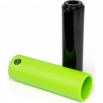 Salt AM PC 14mm BMX Pegs with 10mm Adapter, Neon Green, 114mm - 1