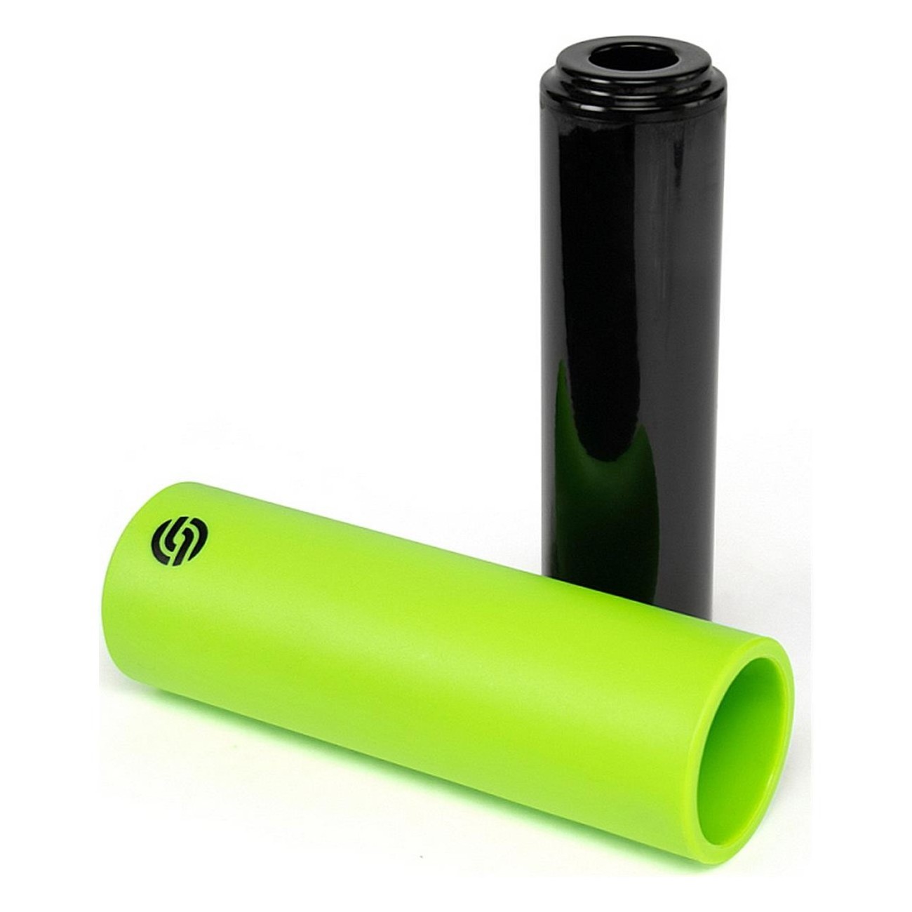 Salt AM PC 14mm BMX Pegs with 10mm Adapter, Neon Green, 114mm - 1