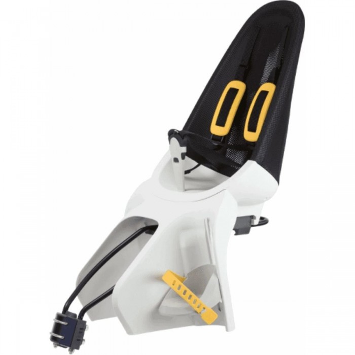 Seggiolino Posteriore Qibbel Air Nero/Bianco con Attacco al Telaio, Portata 22 kg - 1 - Seggiolini - 8712864439521