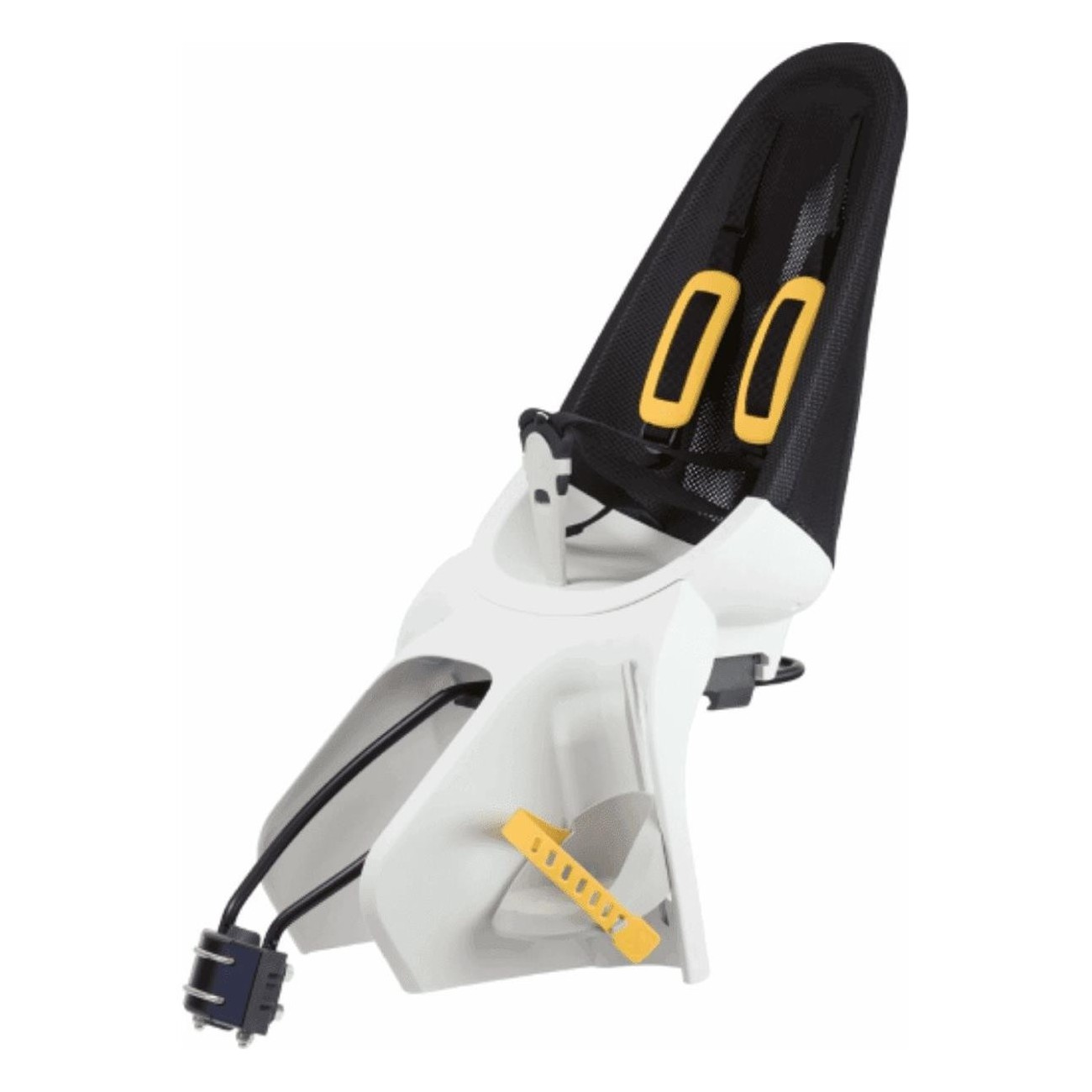 Seggiolino Posteriore Qibbel Air Nero/Bianco con Attacco al Telaio, Portata 22 kg - 1 - Seggiolini - 8712864439521