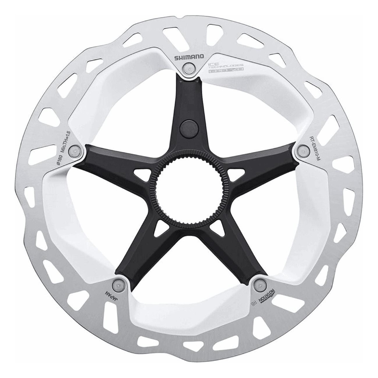 Shimano RT-EM810 Ice Tech 180mm Brake Disc for E-MTB with Center Lock - 1