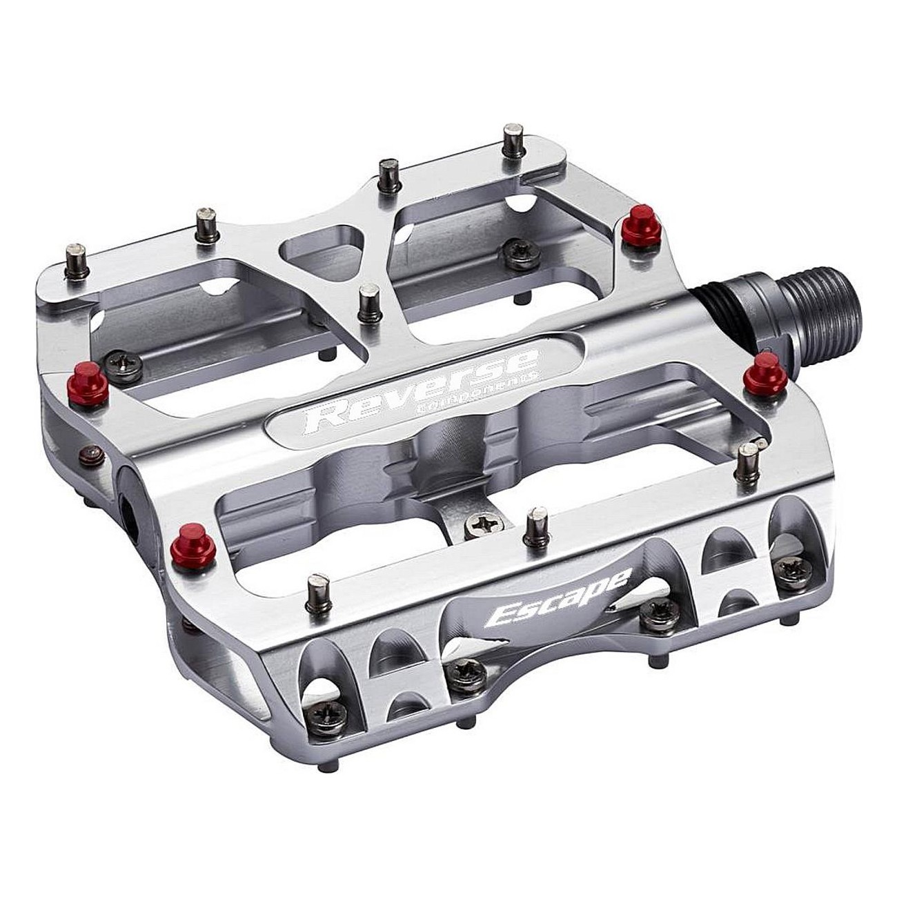 Silver Aluminum Reverse Escape Pedals for Mountain Bike - Durable & Reliable - 1