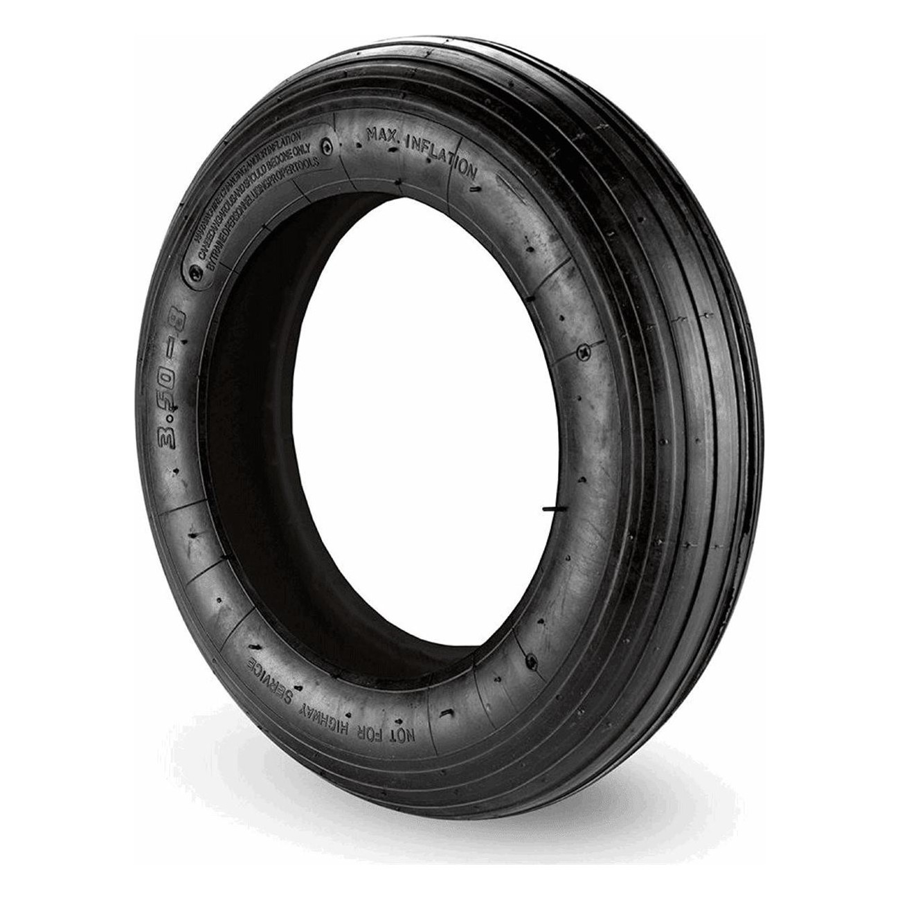 Wheelbarrow Tire 480/400-8 Tube Type Rigid Smooth Black CHAOYANG - 1