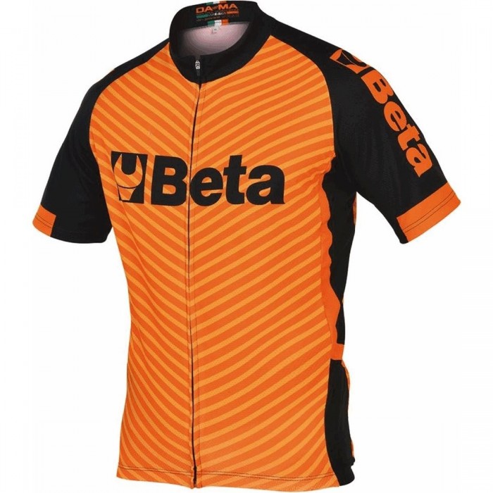 Maillot de Cyclisme d'Été Orange 2XL en Microfibre Respirante avec 3 Poches Arrières - 1