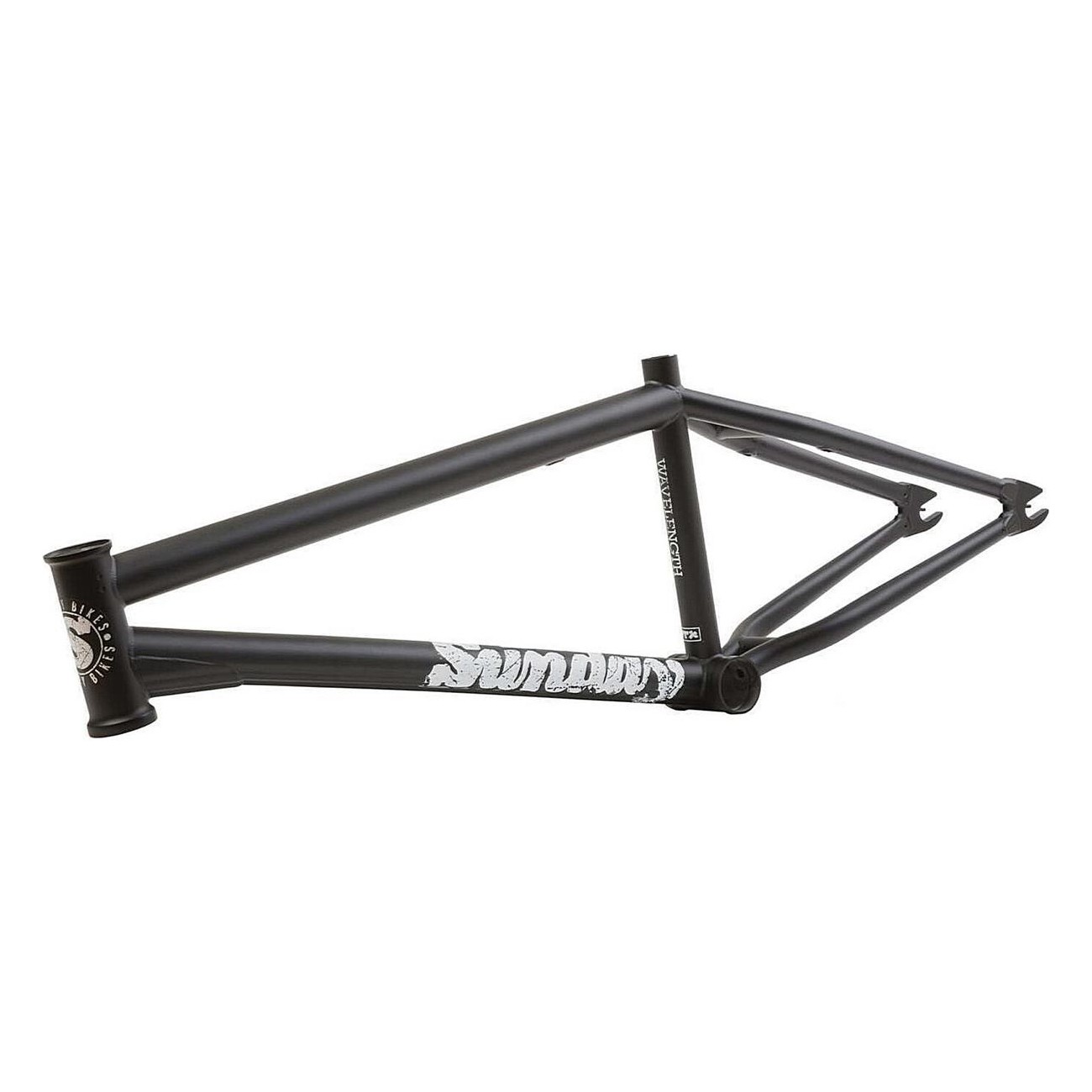 Sunday 20.75' Wave Frame Black Matte - 4130 CrMo BMX with Removable U Brake - 1