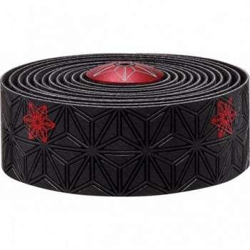 SUPACAZ Galaxy Red Super Sticky Kush Handlebar Tape with Aluminum Cap - 1