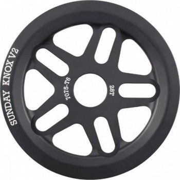 Pignone BMX Sunday Knox V2 28T in Alluminio 7075-T6 Nero - 1 - Paracatena - 0630950921508