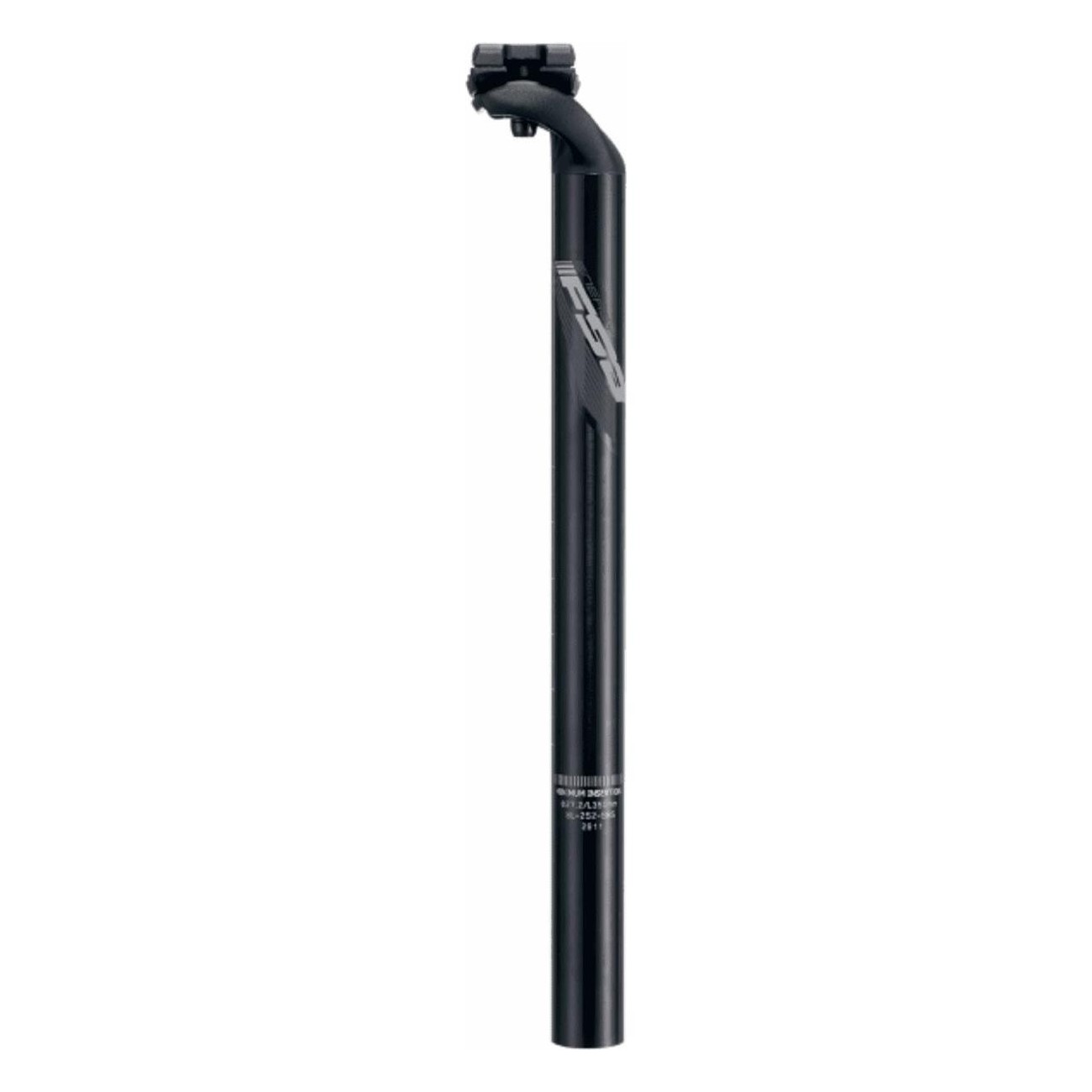 Tige de selle Energy en aluminium noir 31.6x350mm avec recul de 20mm - 1