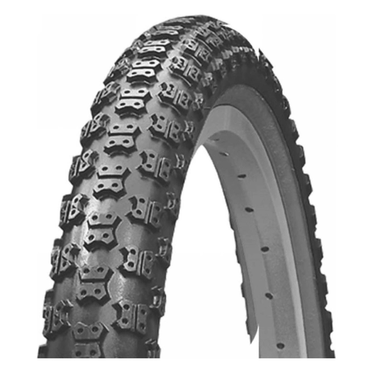 14x1.75 Black Rigid MTB Tire, 22 TPI - Ideal for Mountain Bikes - 1