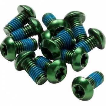 Torx T25 M5 x 10 mm Brake Disc Screws Set Green - 12 High Strength Pieces - 1