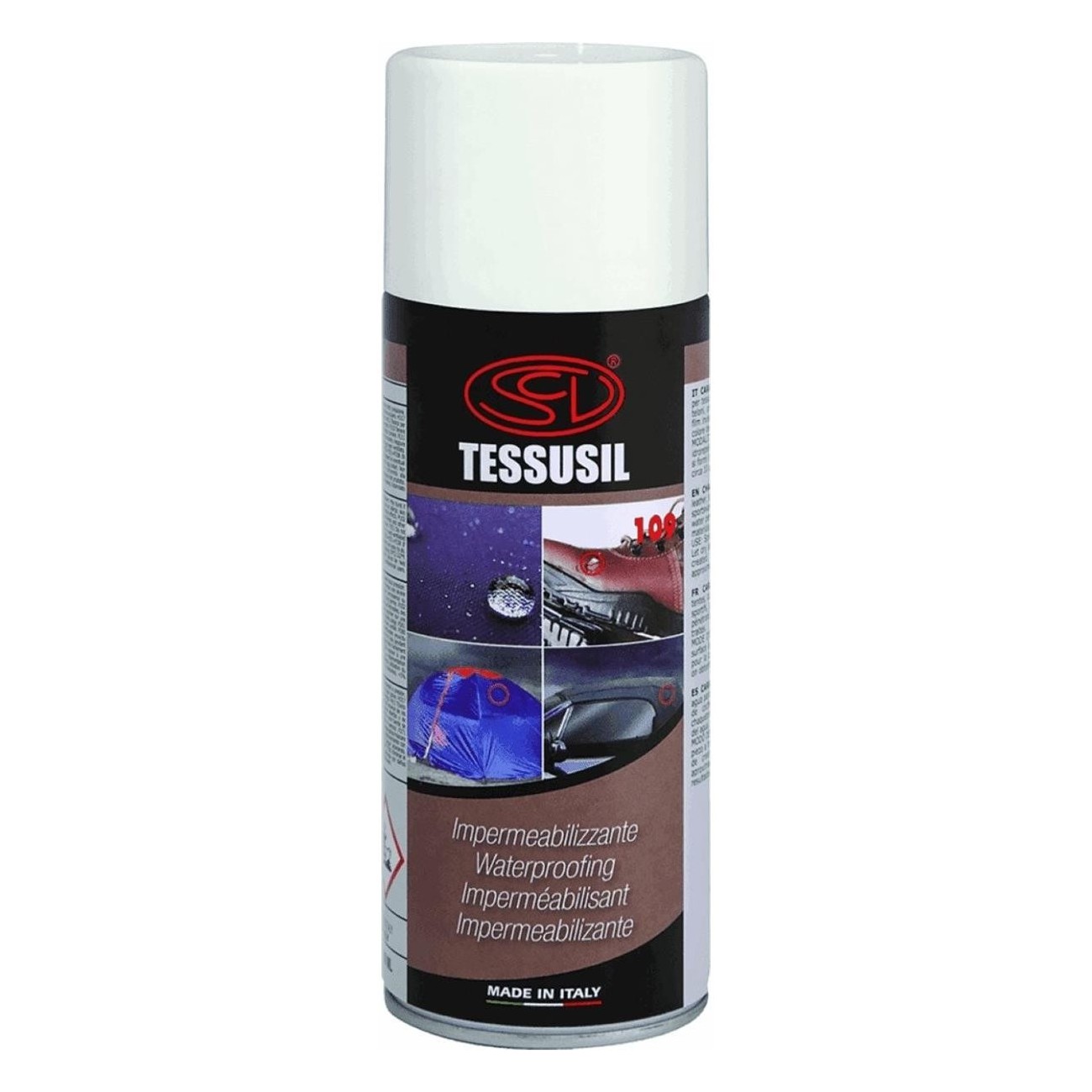 Spray Impermeabilizzante Tessusil 400ml per Tessuti, Pelle e Altri Materiali - 1 - Lubrificanti e olio - 8027354109045