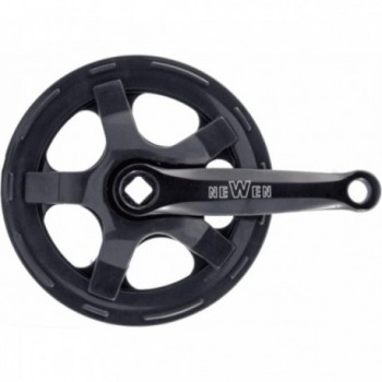 MTB Crankset 36D 127mm Black Steel with Chain Guard - 1