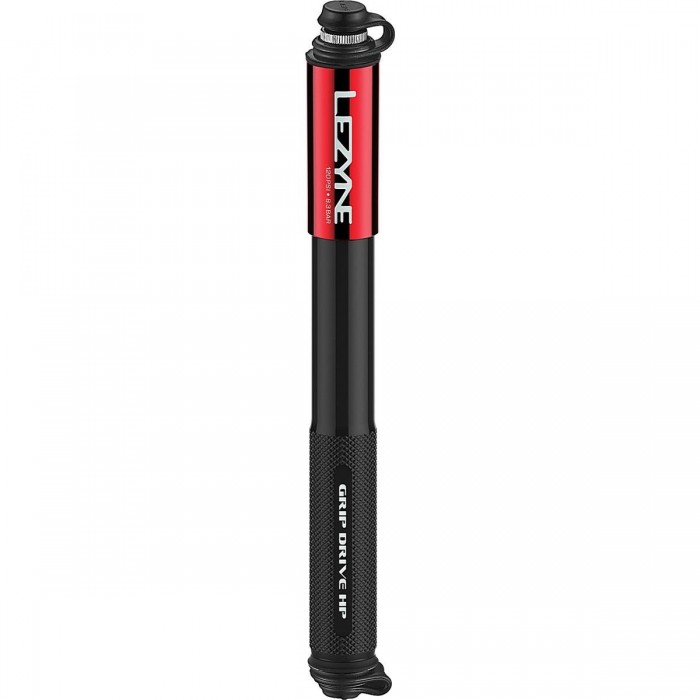 Lezyne Grip Drive HP Medium Red Hand Pump - Compact High Pressure - 1