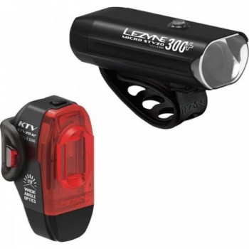 Set Fahrradlichter Micro StVZO 300+ und KTV Drive StVZO Schwarz Y17 - Optimale Sicherheit und Sichtbarkeit - 1