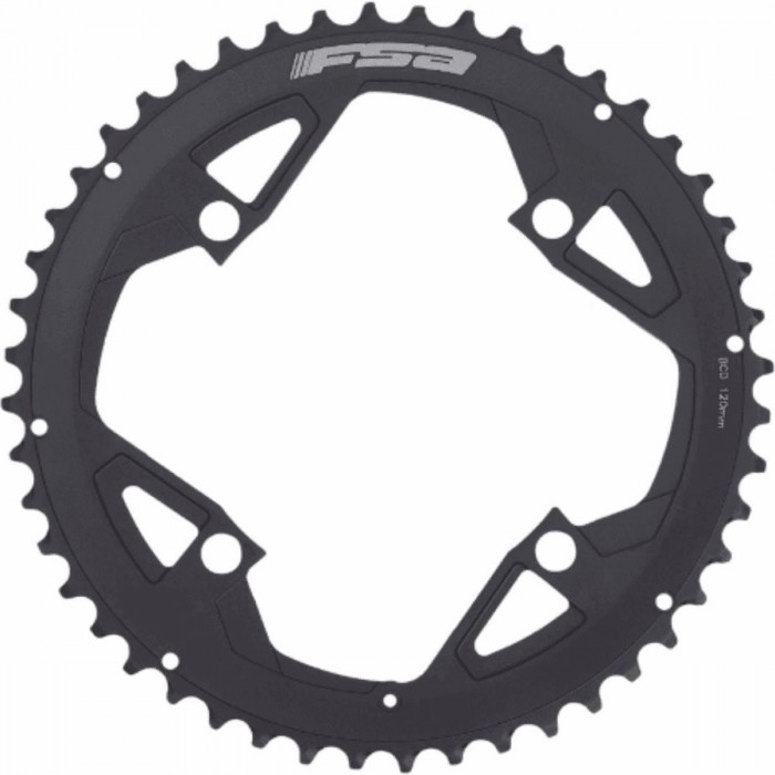 Couronne FSA 11v 53D pour Vélo de Route, 120mm 4 Trous, Aluminium Noir - 1