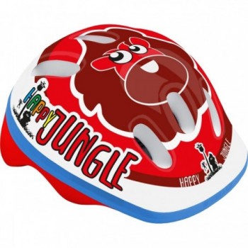 Casco Baby Happy Jungle Artù Rosso XS 44/48cm - Sicurezza Certificata EN1078 per Bambini - 1 - Caschi - 8005586209719