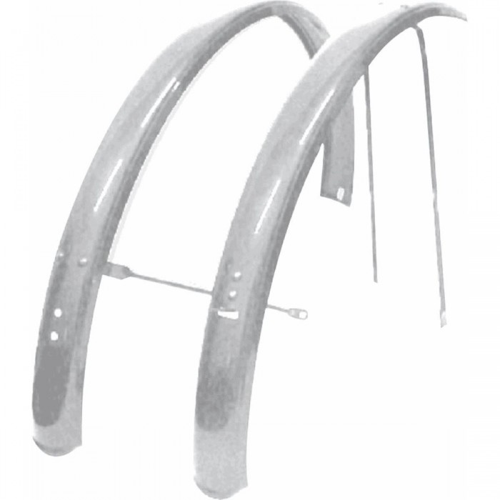 MVTEK 20-Inch Folding Fenders with Chrome Stainless Steel Stays - Pair - 1