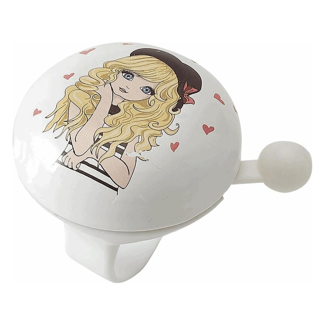 Campanello per Bicicletta Junior Fantasy Girls 52mm Bianco - MVTEK - 1 - Campanelli - 8005586810922