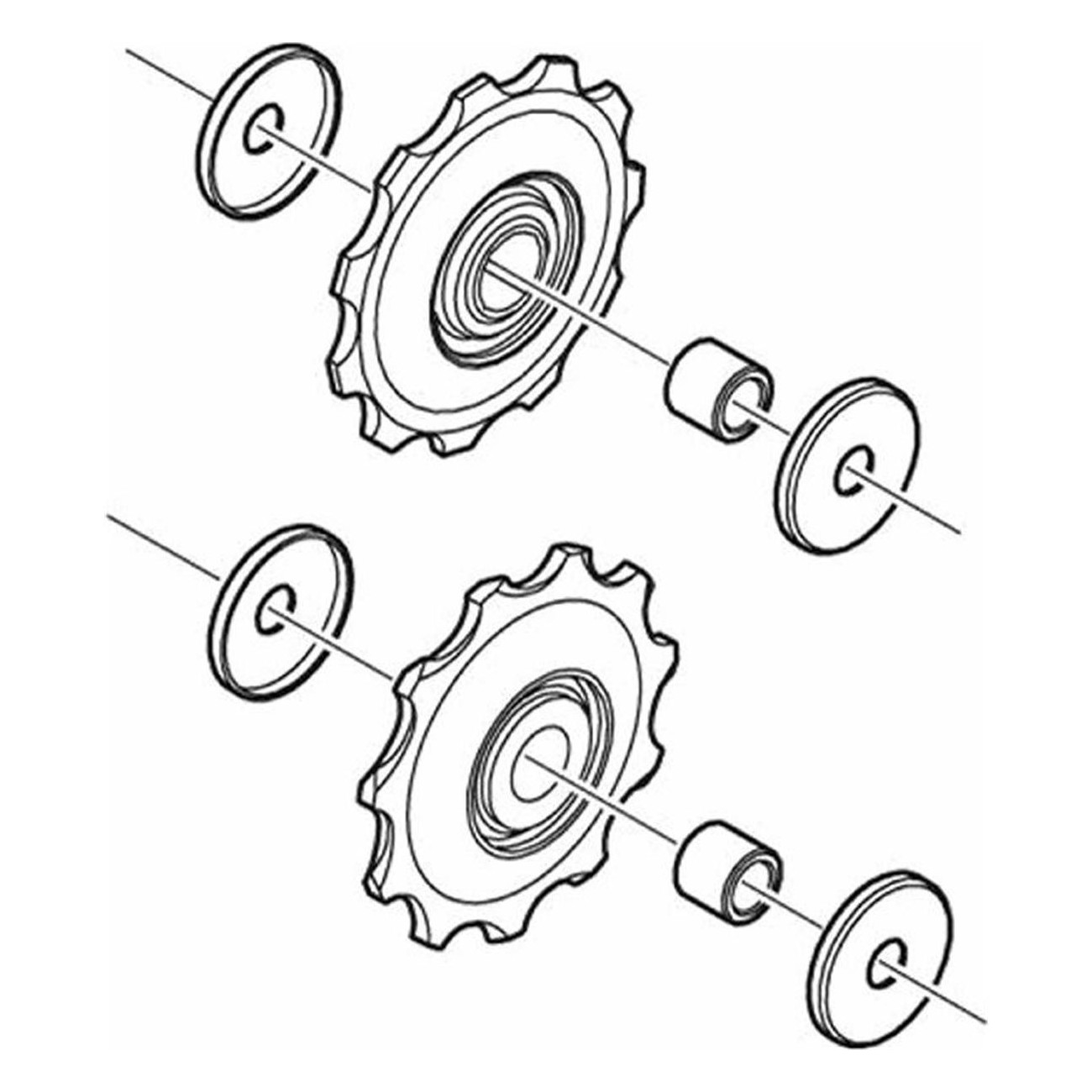 Paire de Poulies de Dérailleur Shimano 105 5700 Noir - Fiable et Compatible - 1