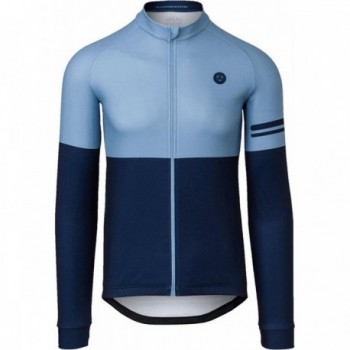 Maglia Uomo Mid Season Celeste/Nero 2XL - Maniche Lunghe Traspirante e Leggera in Poliestere - 1 - Maglie - 8717565729414