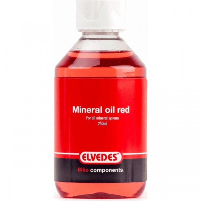 Huile de Frein Minérale Rouge Elvedes 250 ml pour Systèmes Hydrauliques - 1