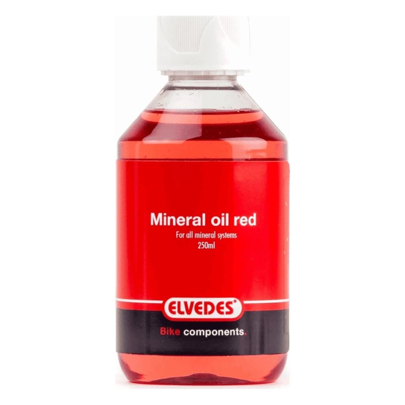 Huile de Frein Minérale Rouge Elvedes 250 ml pour Systèmes Hydrauliques - 1