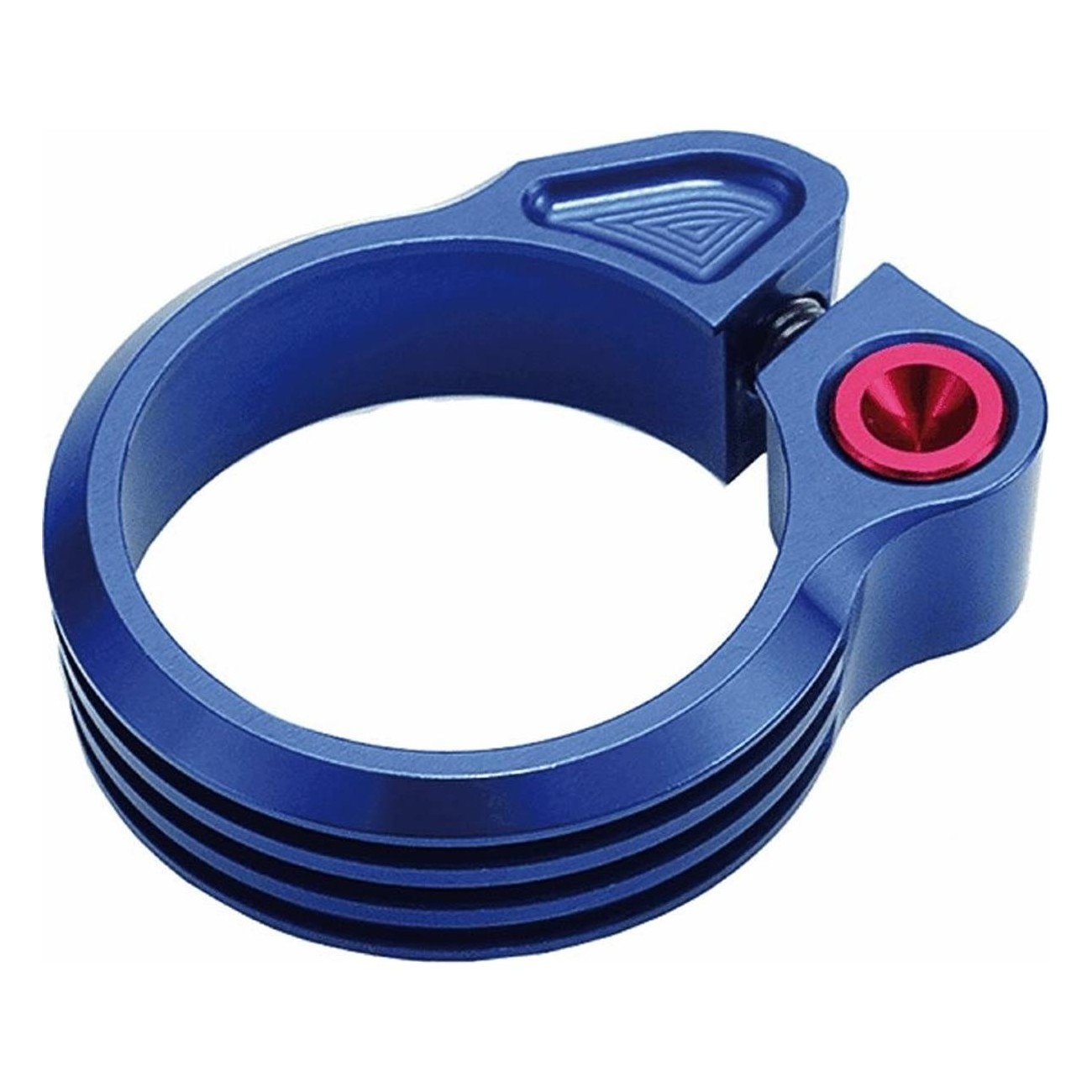 31.8mm Blue Aluminum Seatpost Clamp with Titanium Screws, 14.1g - XON - 1