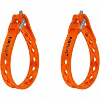 Sangles de Fixation Fixplus 23 cm Orange en TPU - 2 Pièces, Résistance 65 kg - 1