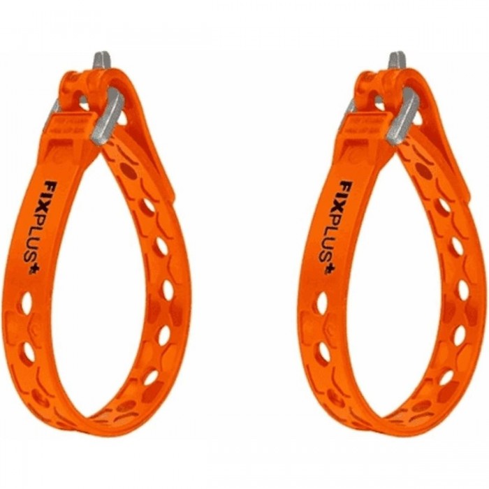 Sangles de Fixation Fixplus 23 cm Orange en TPU - 2 Pièces, Résistance 65 kg - 1