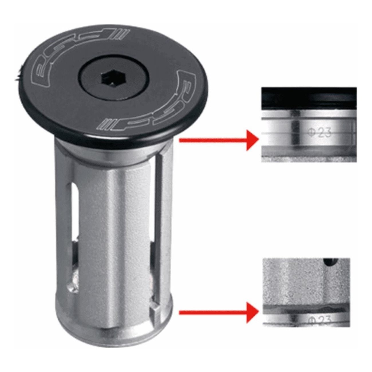 Aluminum Headset Cap Ø23mm Model TH 881 1 for Bicycle - 1