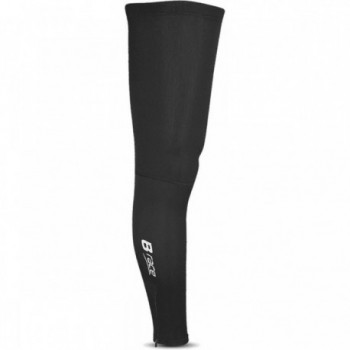 Winter Lycra Leg Warmers Black XL with Fleece Lining and Non-Slip Inserts - 1